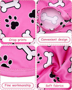 PET SHOW 4 Pack Paw Bone Printed Dog Clothes Shirts Soft Dog Vest Lightweight Sleeveless Cats Doggies T-Shirts Puppies Tank Top Tee Cat Clothes for Small Medium Dogs White Black Pink Blue S