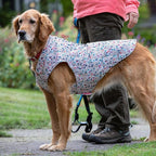 Kurgo Dog Jacket, Reversible Winter Jacket for Dogs, Pet Coat for Hiking, Water Resistant, Reflective, Lightweight, Wear with Harness, Athletic, Loft Jacket (Liberty Floral, XS)