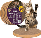 Scratch and Spin Cat Scratcher Replacement Pads for Active Play, Natural Recycled Corrugated Cardboard, Supports Pet Behaviors, Relieves Stress - 5 Count