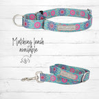 Lucky Love Dog Martingale Dog Collar - Adjustable, No-Slip, Durable, & Soft Webbing Collar for Male and Female Dogs Ideal for Training & Walking - Clara, Medium