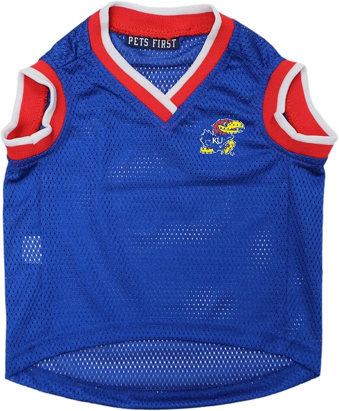 Pets First KU-4020-SM Kansas Basketball Jersey, Multicolor, One Size