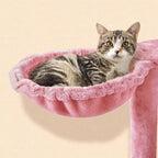 Topeakmart 57 inches Multi-Level Cat Tree Cat Condo with Scratching Posts Kittens Activity Tower Pet Play House Furniture, Pink