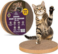 Scratch and Spin Cat Scratcher Replacement Pads for Active Play, Natural Recycled Corrugated Cardboard, Supports Pet Behaviors, Relieves Stress - 2 Count