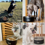EVELANDO® 64 oz - 8 Cups Stainless Steel Dog Bowl – Triple-Insulated Pet Dish Keeps Water Cold & Food Warm – BPA-Free, Non-Slip Base – Durable & Elegant Feeding Bowl for Small & Medium Dogs & Cats