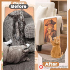Sisal Cat Scratcher Mat, Cat Wall Scratcher for Indoor Cats, 23.6x15.7 Inch Cat Scratch Pad with Hook & Loop, Wall Mounted Cat Scratching Post to Protect Couch and Carpet（Explorer Cat）