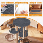 cat Scratching mat Self-Adhesive, Trimmable Furniture Protector for Couch, Sofa, Wall & Cat Trees - Durable Scratch Pad with Nano Tape, DIY Climbing Carpet for Indoor Cats (Dark Grey, 39.3"x15.8")