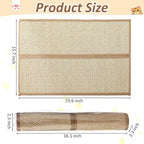 Newwiee 2 Pcs 23.6 x 15.7 Inch Couch Cat Scratch Protector Sofa Cat Scratching Mat with Helical Nails, Protector Pads for Pet Indoor Furniture Sofa Couch Covers Carpet