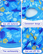 PET SHOW 4 Pack Dog Hawaiian Shirts for Medium Dogs UPF 50+ UV Sun Protection Summer Cool Clothes Tank Top Floral Dog T-Shirts Pet Holiday Party Sleeveless Vest Boy Girl(Large)