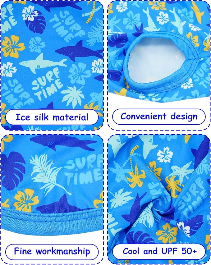 PET SHOW 4 Pack Dog Hawaiian Shirts for Medium Large Dogs UPF 50+ UV Sun Protection Summer Cool Clothes Tank Top Floral Dog T-Shirts Pet Holiday Party Sleeveless Vest Boy Girl(X-Large)