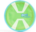 Chuckit! Max Glow Paraflight Flying Disc Dog Toy - Water Floating Flyer - Durable Nylon Construction with Soft Rubber Edges - For Medium and Large Dogs - Size Large - 9.75" L x 9.75" W - Pack of 1