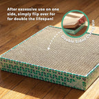 Kitty City Cat Scratcher Refill – 3-Pack Durable Corrugated Cardboard Scratch Pads with Catnip – Double-Sided for Longer Use, Cat Claw Maintenance & Furniture Protection - Size: 13.25" x 13.25"
