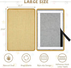2 Packs Sisal Fabric Large 23.6" x 15.7" Scratching Pad for Indoor Cats with Adhesive Hook Loop Tape, Carpet Cat Scratching Mat Sisal, Cat Scratching Rug Wall Scratchers for Indoor