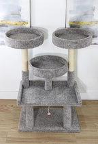 Prestige Cat Trees 46″ XXL Heavy Duty Cat Tree – Extra-Large, Sturdy Indoor Cat Tower with Multiple Perches, Sisal Scratch Posts & Solid Wood Base (Gray)