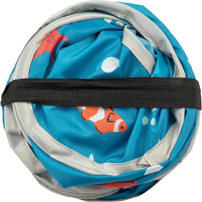 Kitty City Ocean-Themed Pop-Up Cat Play Cube, Collapsible Indoor Cat Hideout with Peekaboo Openings, Lightweight Foldable Cat Cube for Play & Lounging