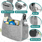 PetAmi Small Dog Sling Carrier, Soft-Sided Crossbody Puppy Carrying Purse Bag, Adjustable Sling Pet Pouch to Wear Medium Dog Cat Travel, Dog Bag for Traveling, Poop Bag Dispenser, Max 10 lbs, Gray