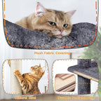 Yaheetech XL Cat Tree, 80in Multi-Level Tower With Scratching Posts, Double Caves, Perched Platforms and Dangling Balls, Stand House for Kittens Pet, Dark Gray