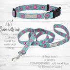 Lucky Love Dog - Adjustable Dog Collar with Easy Click Buckle for Medium, Durable, & Comfortable for Male & Female Dogs, Pet Collar for Puppies & Adult Dogs - Clara, Medium