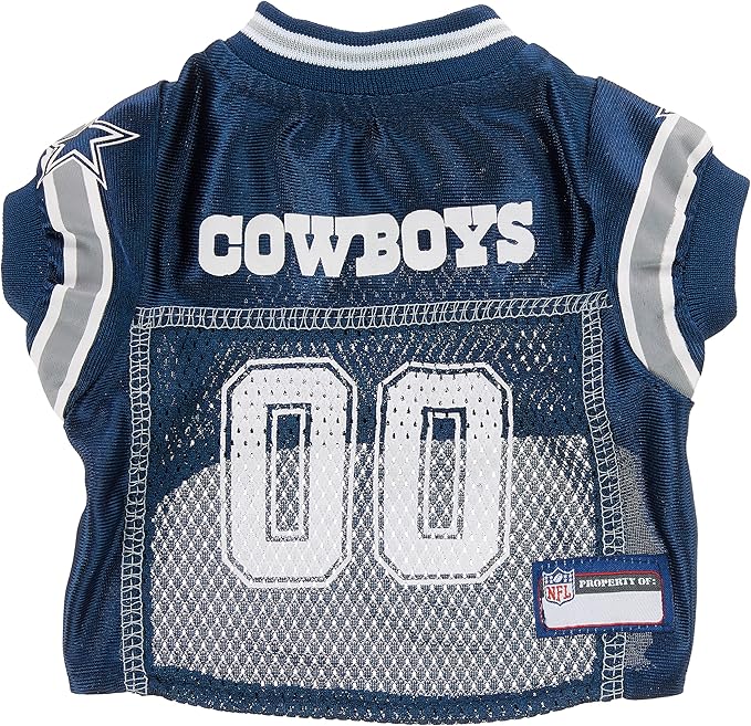 Pets First NFL Dallas Cowboys Dog Jersey, Size X-Small, Football Shirt Costume for Pet, Dog Sports T-Shirt, NFL Team Clothing for Cats, Licensed Pet Apparel Available in 7 Sizes and 32 Teams