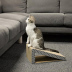 iPrimio Cat Scratch Ramps (2 Ramps for One Price) - Foldable for Travel and Easy Storage - Great for Cats Playing Over, Laying, and Scratching - Patent Pending Design (2 Pack)