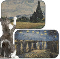 2 Pack Art Cat Scratcher, Wall-Mountable Cat Scratch Pad, Cat Wall Scratcher 16.7x11x1 Inch Cat Scratching Board for Indoor Cats Toy (Series2)