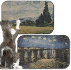 2 Pack Art Cat Scratcher, Wall-Mountable Cat Scratch Pad, Cat Wall Scratcher 16.7x11x1 Inch Cat Scratching Board for Indoor Cats Toy (Series2)