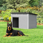Bifanuo Dog House Outdoor Indoor for Large Dog - Weatherproof & Removable Roof, Easy Assemble and Clean for Medium to Large Dogs(Grey, 41.2" L x 31" W x 31.5" H)