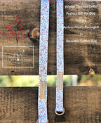 Lucky Love Dog Dog Collar, Leash Set Small, Premium, Cute and Adjustable Collars for Male and Female Dogs, Winterblue Combo, Small