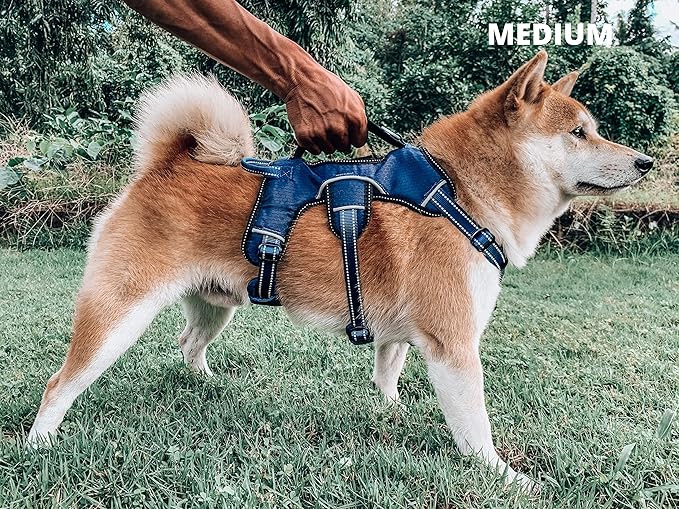 Tuff Pupper Escape Proof No Escape Dog Harness | 5 Point Adjustable Fit Harness for Dogs | Padded Dog Harnesses | Handle Dog Lift Harnesses