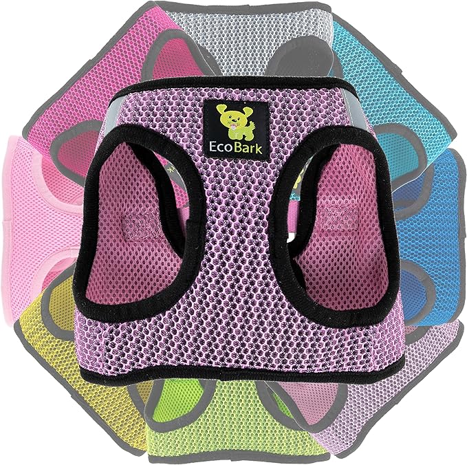 EcoBark Step in Dog Harness Reflective Soft Ultra Padded Mesh Dog Harnesses for XXS, XS, Small, and Medium Dogs Eco-Friendly Comfort Secure Halter No Pull Adjustable Pet Vest