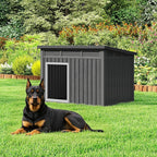 Bifanuo Dog House Outdoor Indoor for Large Dog - Weatherproof & Removable Roof, Easy Assemble and Clean for Medium to Large Dogs(Black, 41.2" L x 31" W x 31.5" H)