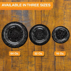Neater Pet Brands - Outdoor Camping Style Pet Bowl - Enamel Ware Blue Black Granite Colors - Dog Cat No Tip Skid Bowls (16 oz, Black)